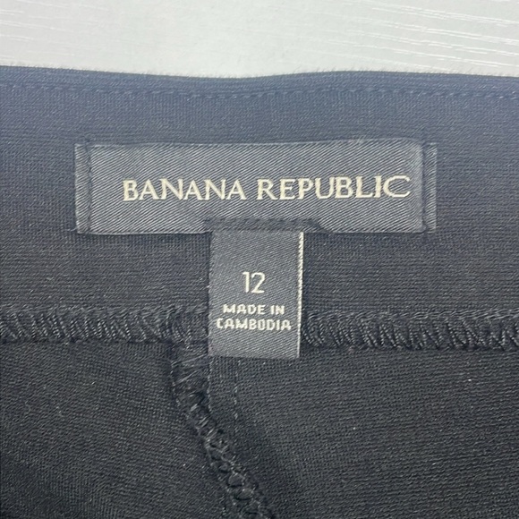 Banana Republic High Rise Trouser Ankle Pant Career Minimalist Black 12 - Picture 7 of 8